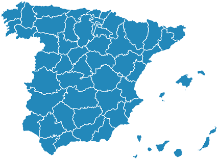Mapa de barranquismo en España